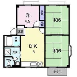 羽犬塚駅 徒歩13分 1階の物件間取画像